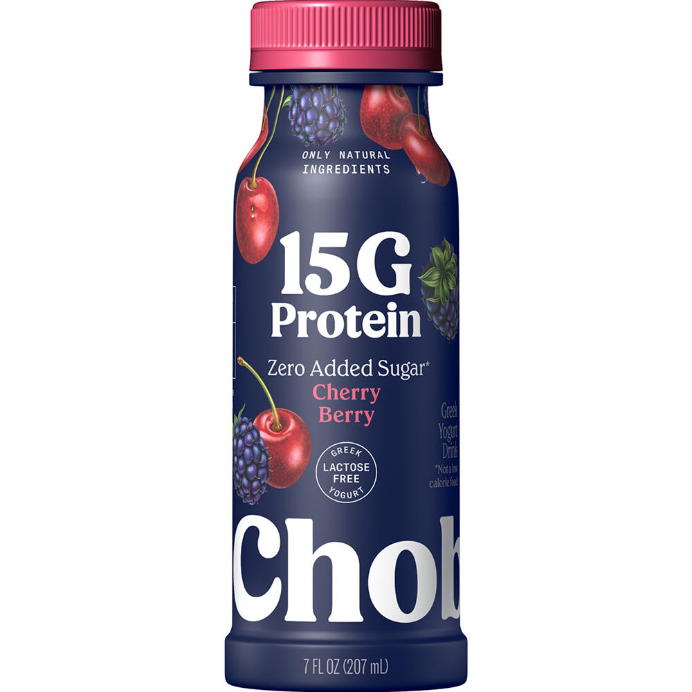 Chobani 15G Protein Zero Sugar Added Yogurt Drink - Cherry Berry, 7 oz
