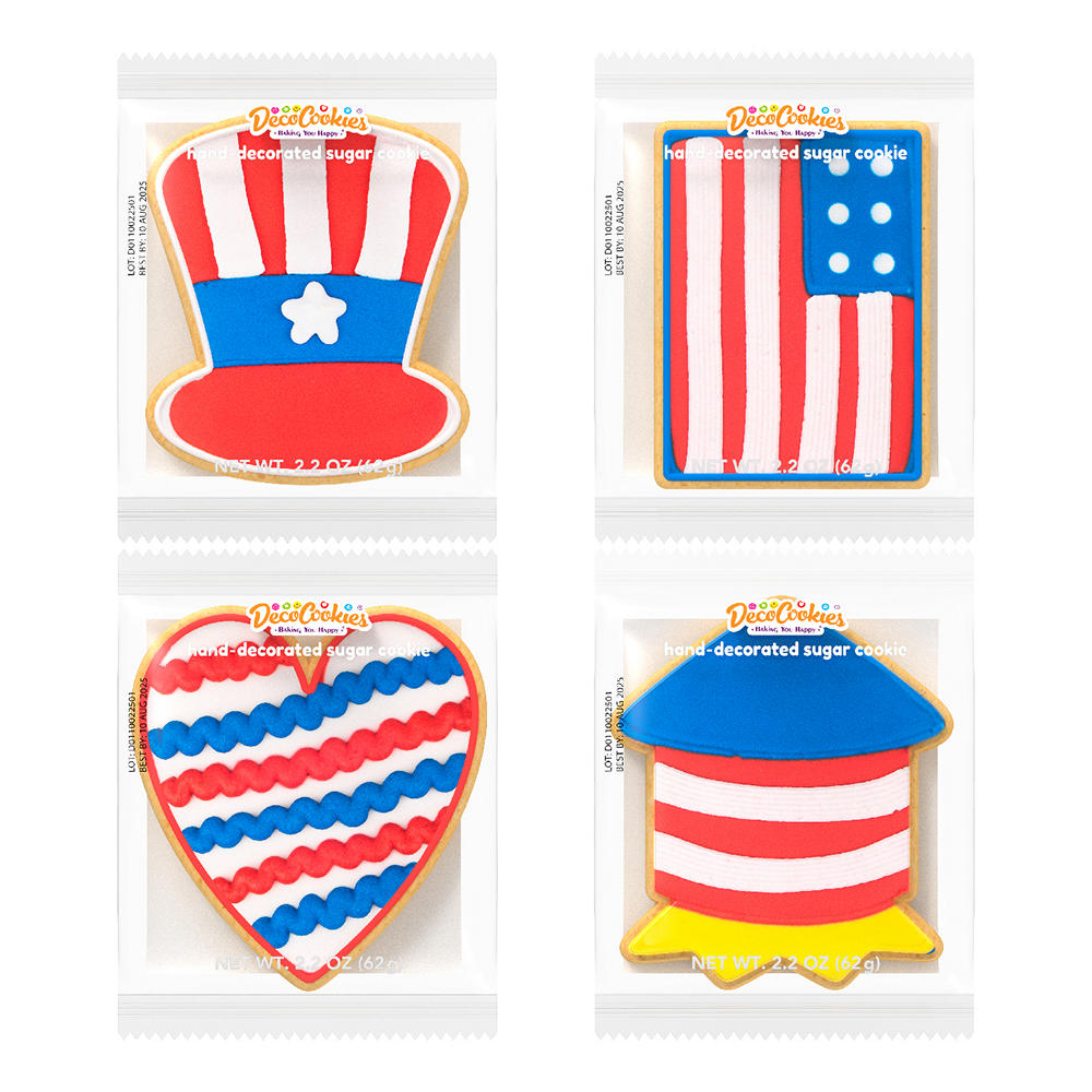 DecoCookies Hand-Decorated Patriotic Cookie