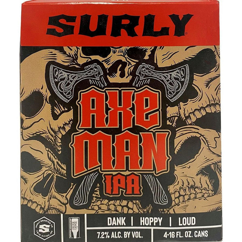 Surly Brewing Axe Man IPA Craft Beer 4 pk Cans, 16 oz