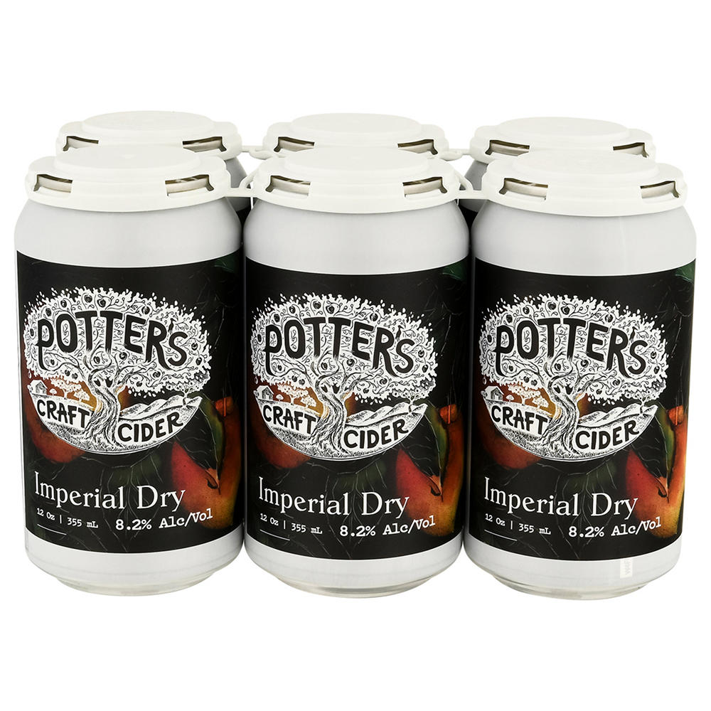 Potter's Imperial Dry Cider 6 pk Cans, 12 oz