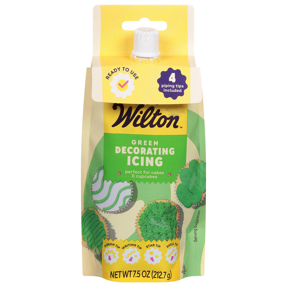 Wilton Green Decorating Icing Pouch with Tips, 7.5 oz