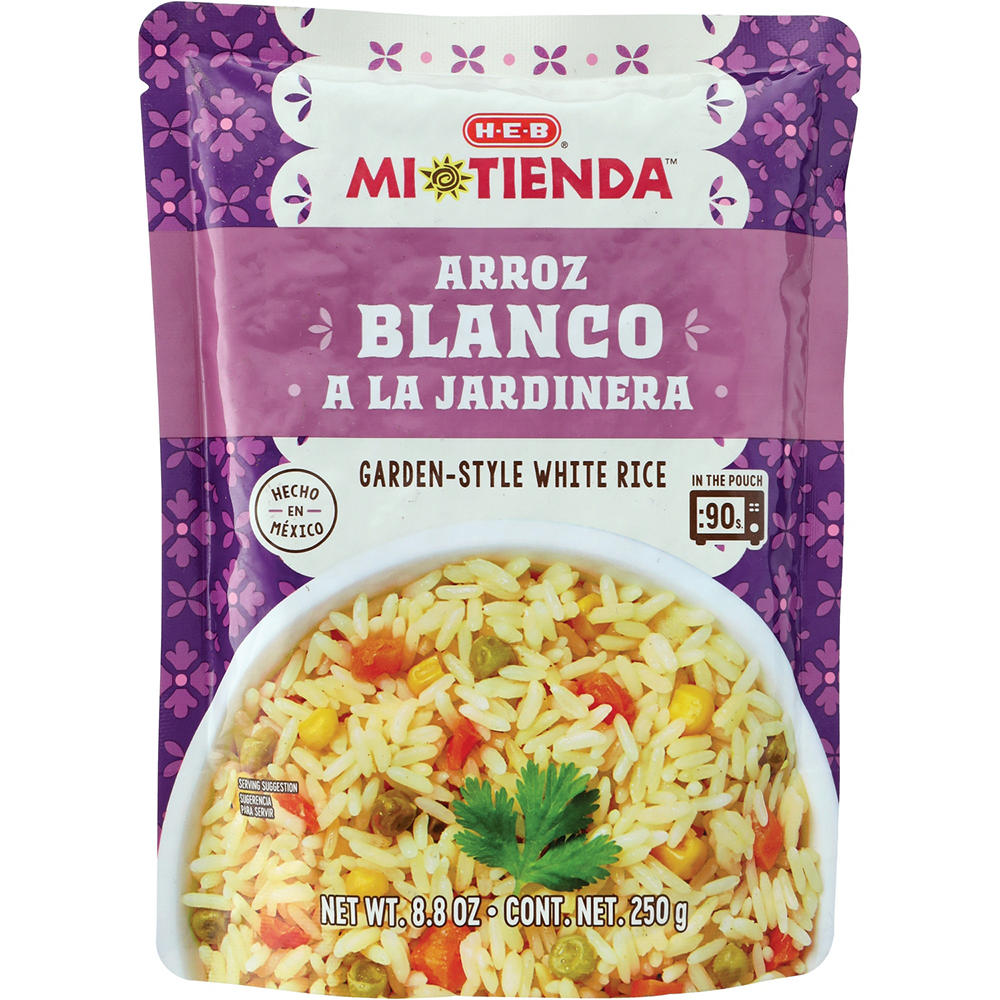 H-E-B Mi Tienda Arroz Blanco A La Jardinera, 8.8 oz