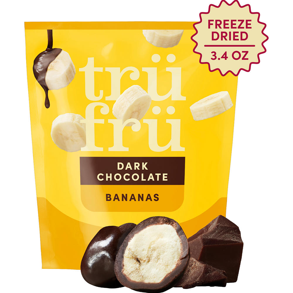 Tru Fru Freeze Dried Bananas in Dark Chocolate, 3.4 oz