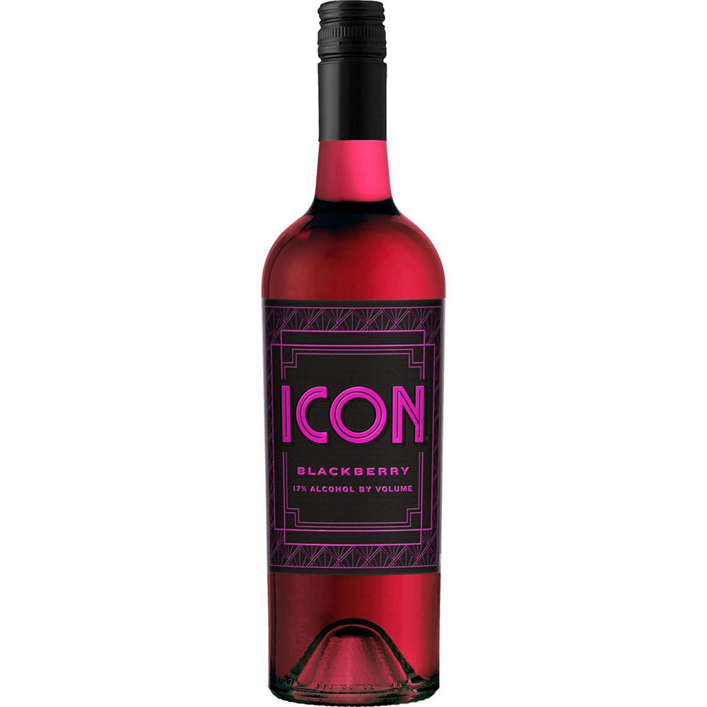 Icon Blackberry Sweet Red California Fruit Wine, 750 mL