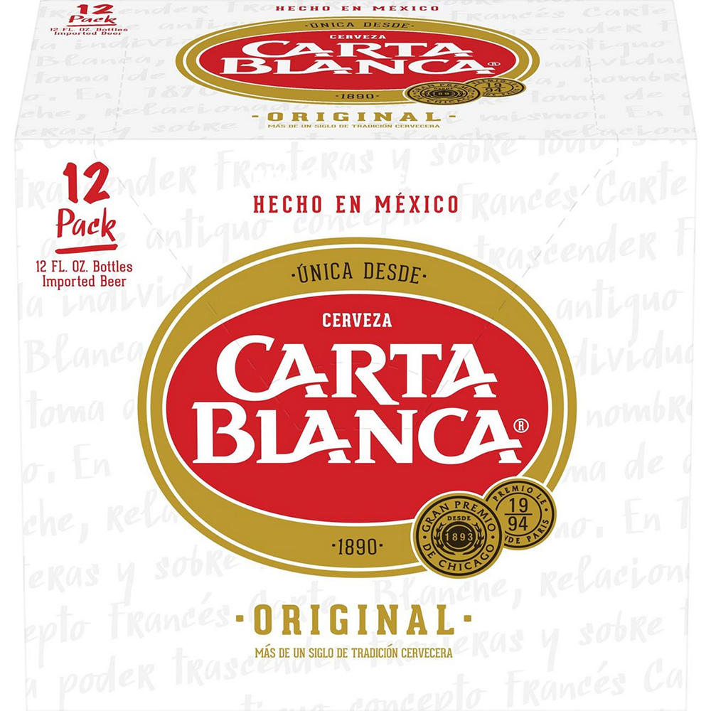 Carta Blanca Mexican Craft Beer 12 pk Bottles, 12 oz
