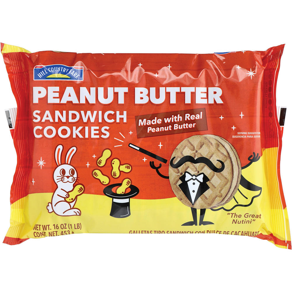 Hill Country Fare Peanut Butter Sandwich Cookies, 16 oz