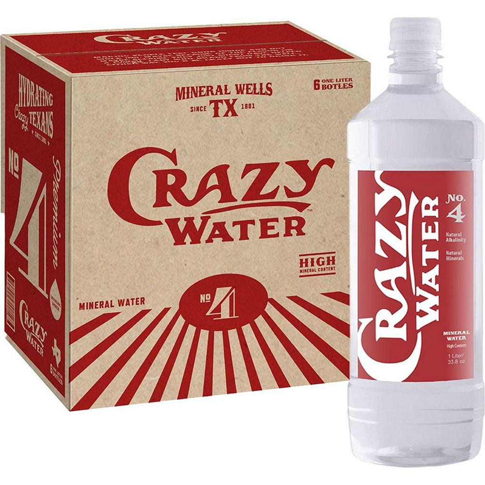 Crazy Water Mineral Water - No. 4, 6 pk Bottles, 1 L