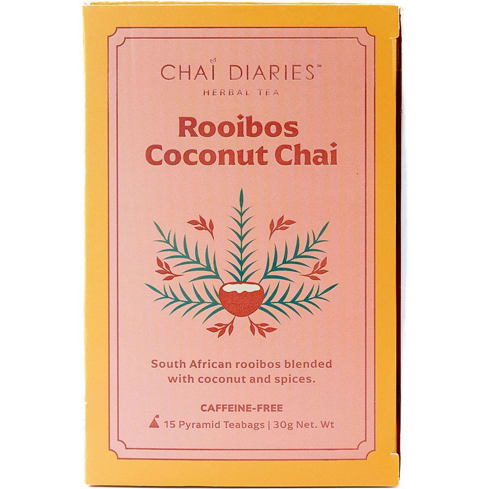 Chai Diaries Rooibos Coconut Chai Tea Bags, 15 ct