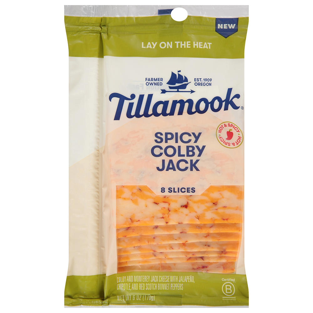 Tillamook Spicy Colby Jack Slices, 8 ct