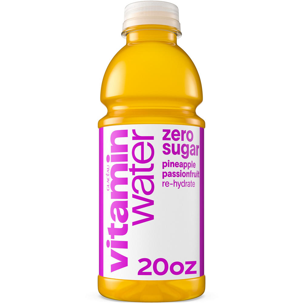 Glaceau Vitaminwater Zero Sugar Re Hydrate Pineapple Passionfruit Flavored Water Beverage, 20 oz