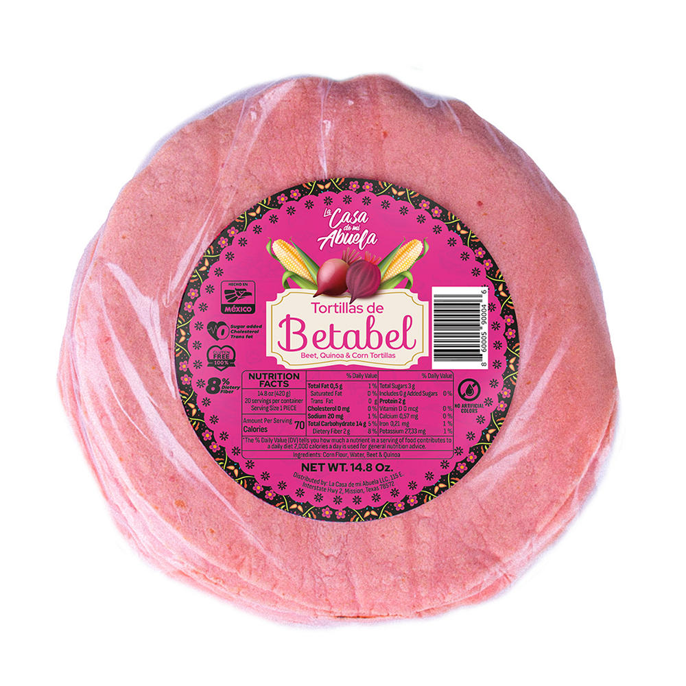 La Casa de Mi Abuela Beet, Quinoa & Corn Tortillas, 20 ct