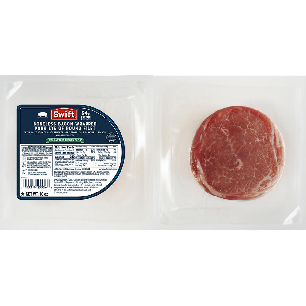 Swift Bacon Wrapped Pork Filets, 10 oz