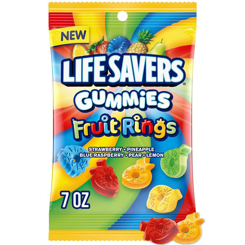 Life Savers Gummies Fruit Rings Candy, 7 oz