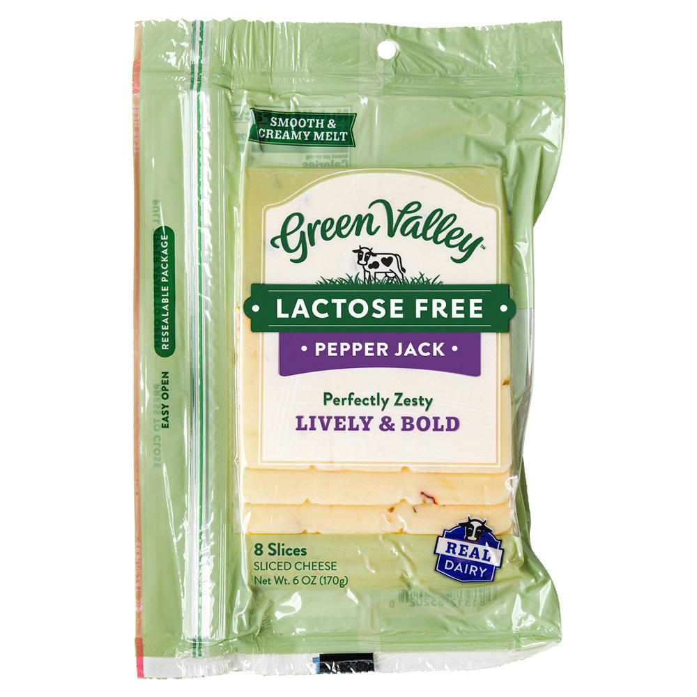Green Valley Creamery Pepper Jack Lactose Free Sliced Cheese, 6 ea