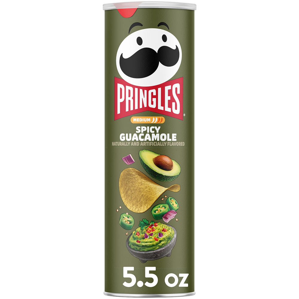 Pringles Spicy Guacamole Potato Crisps Chips, 5.5 oz