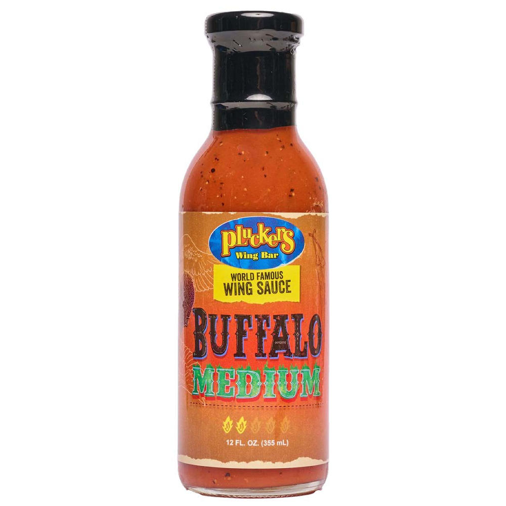Pluckers Wing Sauce - Buffalo Medium, 12 oz