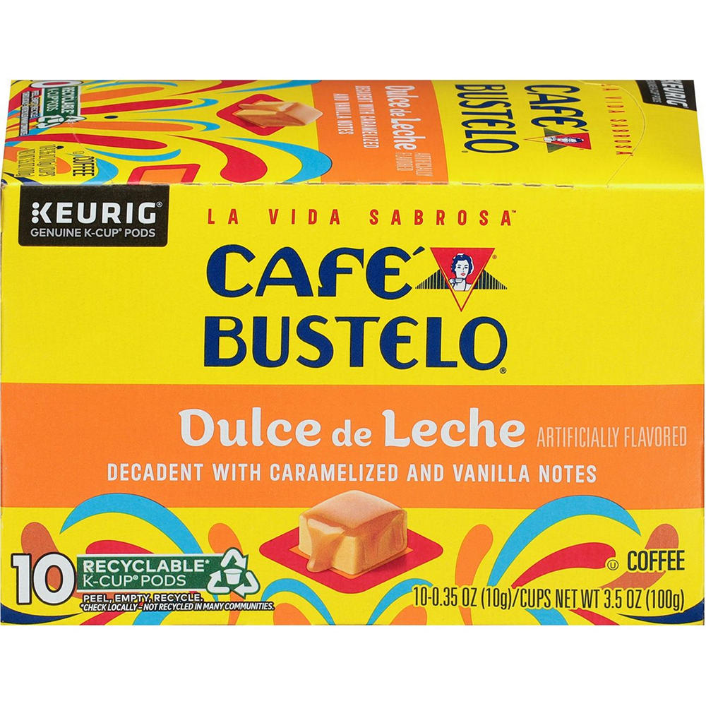 Cafe Bustelo Dulce De Leche Medium Roast Single Serve Coffee K Cups, 10 ct