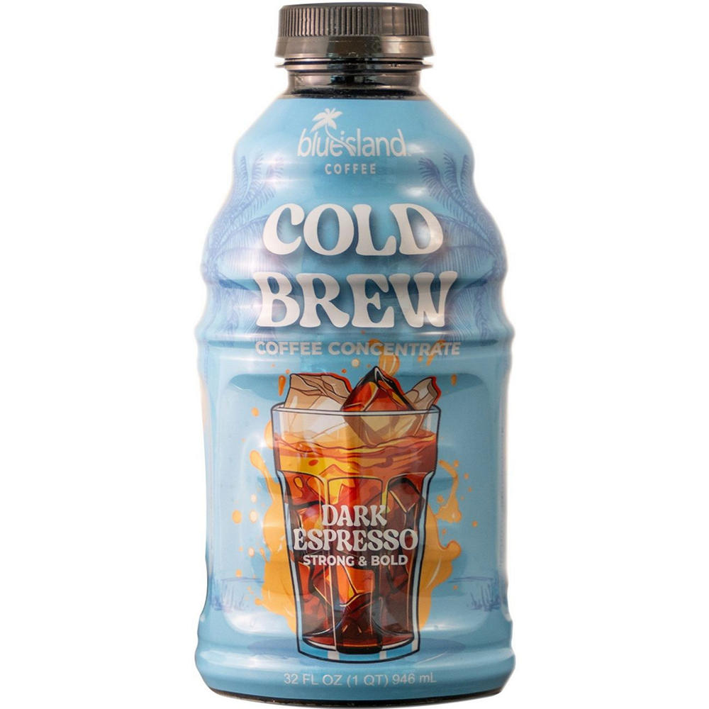 Blue Island Cold Brew Coffee Concentrate - Dark Espresso, 32 oz