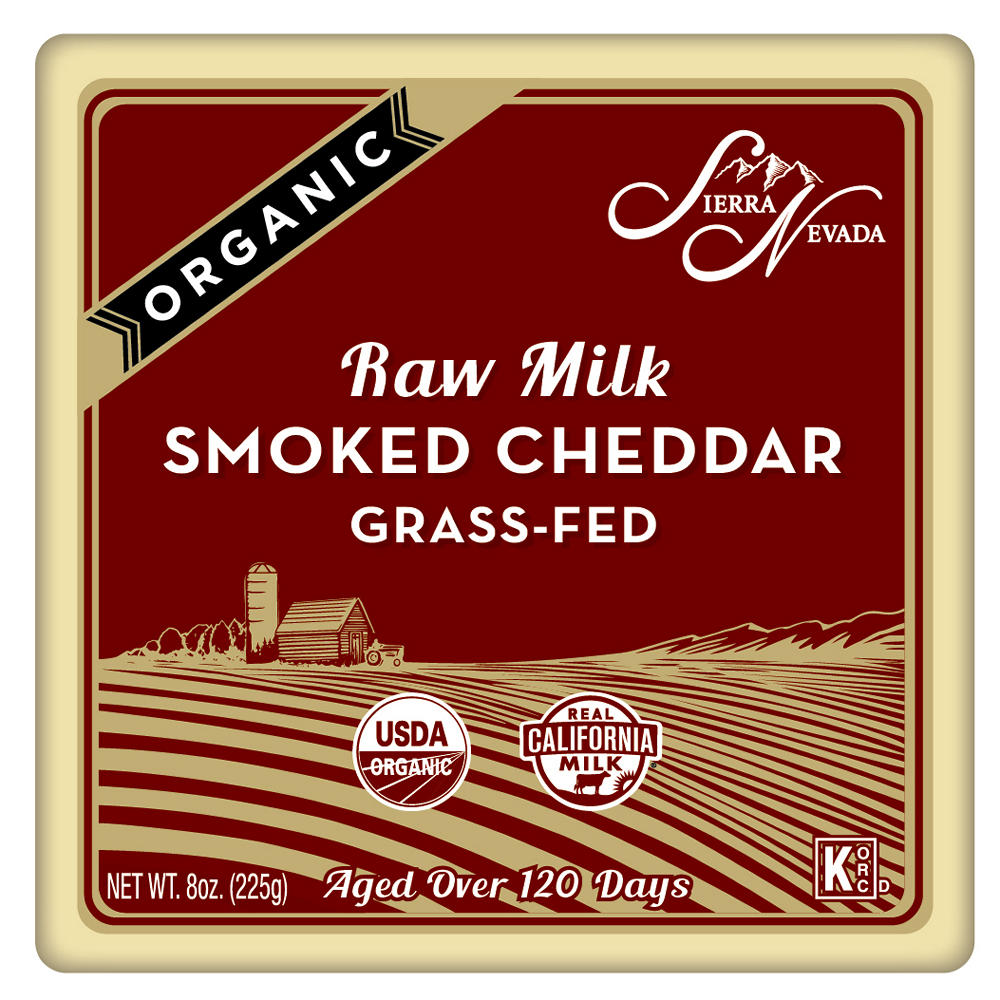Sierra Nevada Organic Smoked White Cheddar Cheese, 8 oz