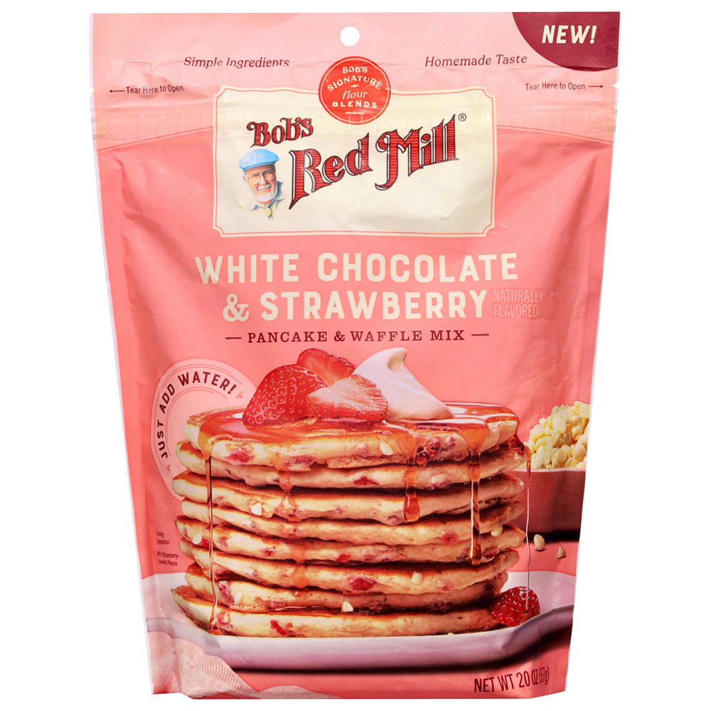 Bob's Red Mill White Chocolate Strawberry Pancake & Waffle Mix, 20 oz
