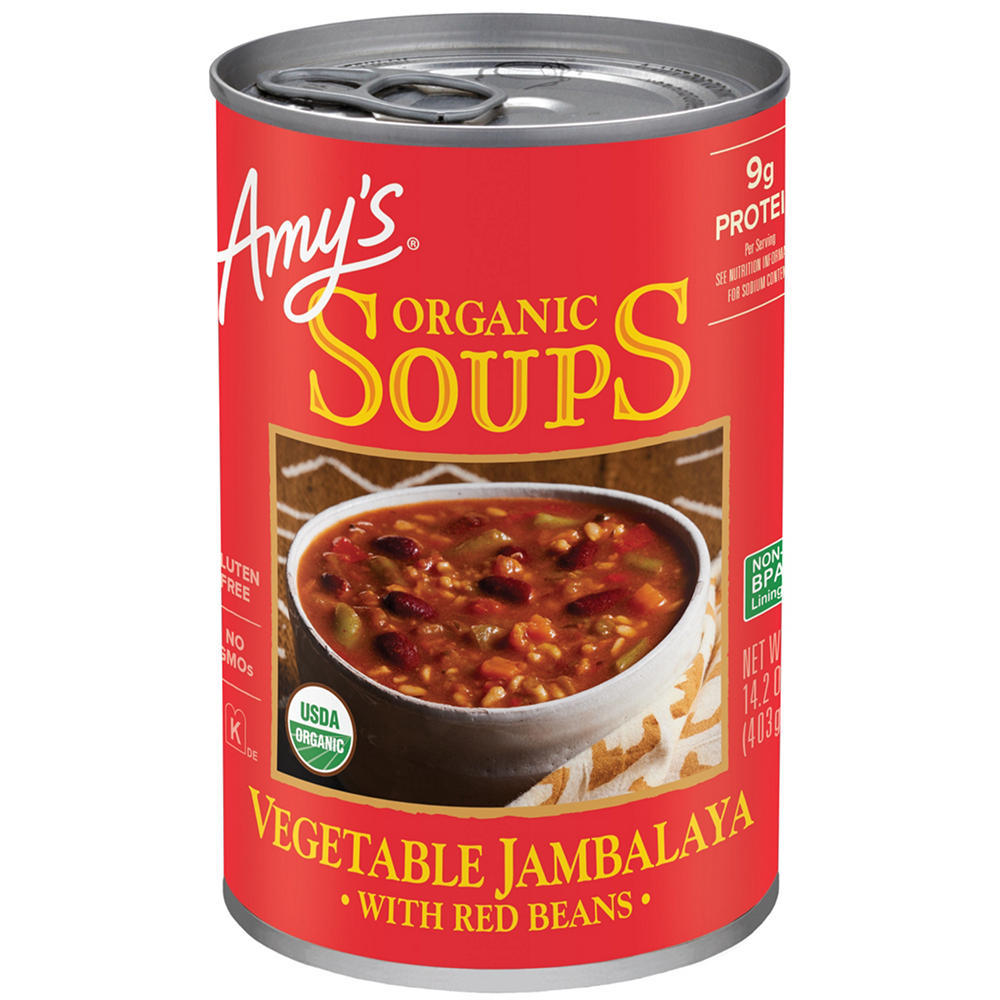 Amy's Organic Vegetable Jambalaya Soup with Red Beans, 14.2 oz