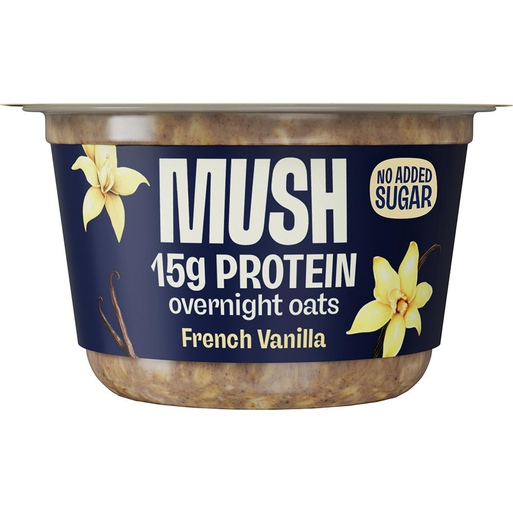 Mush 15g Protein Overnight Oats - French Vanilla, 5.5 oz