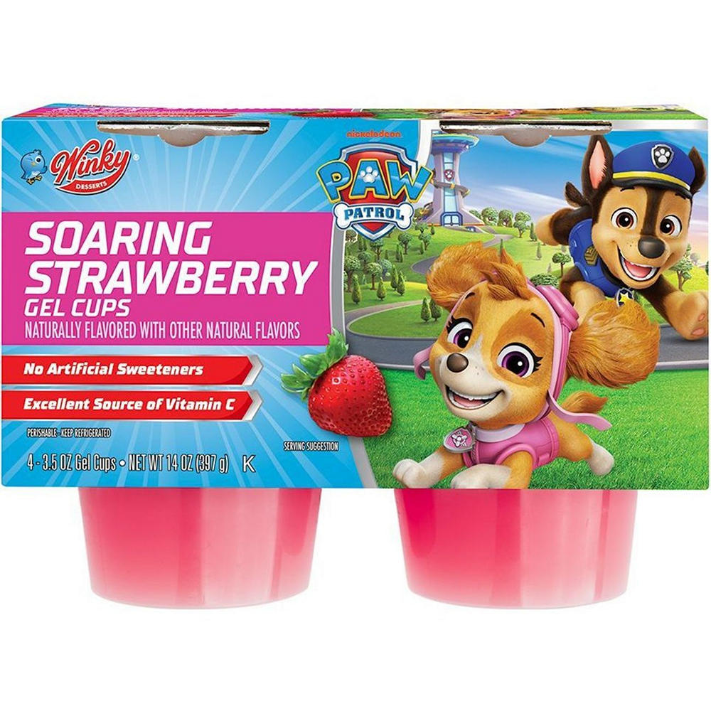 Winky Soaring Strawberry 4 pk Gelatin Cups, 3.5 oz