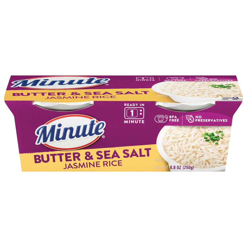 Minute Ready to Serve Butter & Sea Salt Jasmine Rice, 2 ct