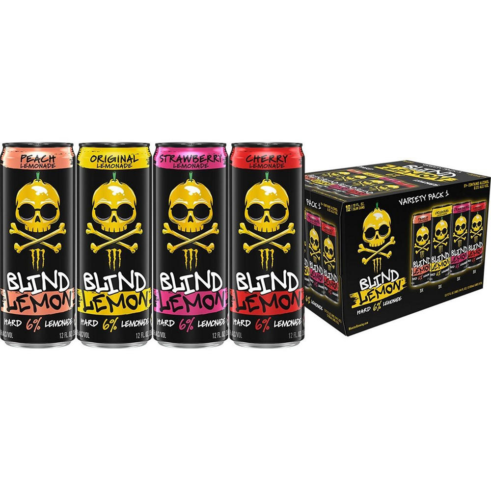 Monster Brewing Co Blind Lemon Hard Lemonade Variety 12 pk Cans, 12 oz