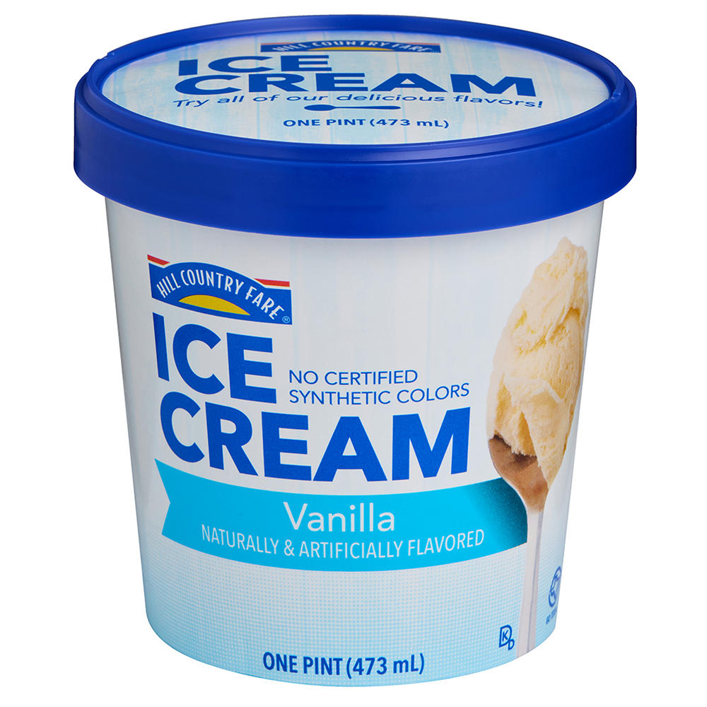 Hill Country Fare Vanilla Ice Cream, 1 pt