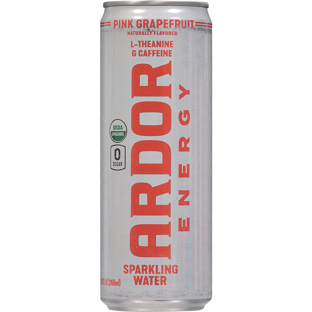Ardor Energy Organic Zero Sugar Sparkling Water - Pink Grapefruit, 12 oz