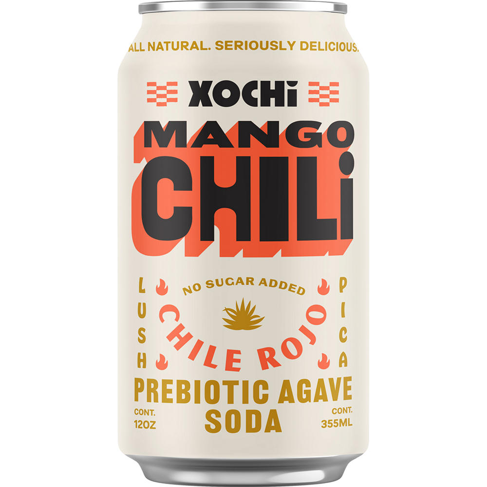 XOCHi Prebiotic Agave Soda - Mango Chili, 12 oz