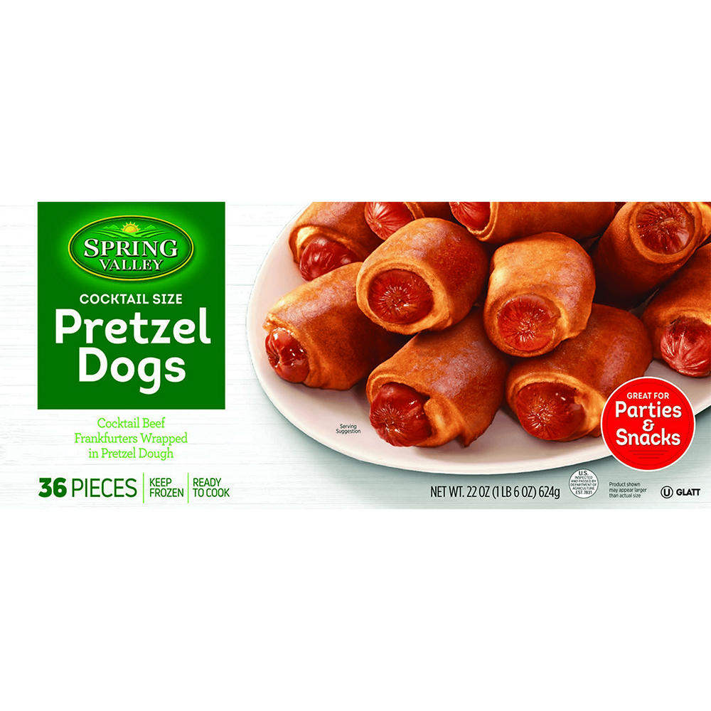 Spring Valley Kosher Cocktail Size Pretzel Dogs, 36 ct