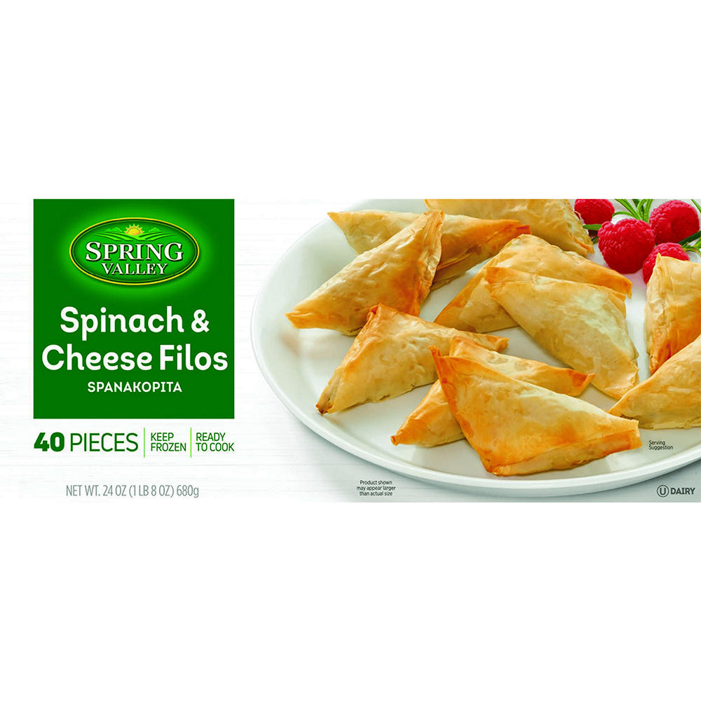 Spring Valley Kosher Spinach & Cheese Filos Spanakopita, 40 ct