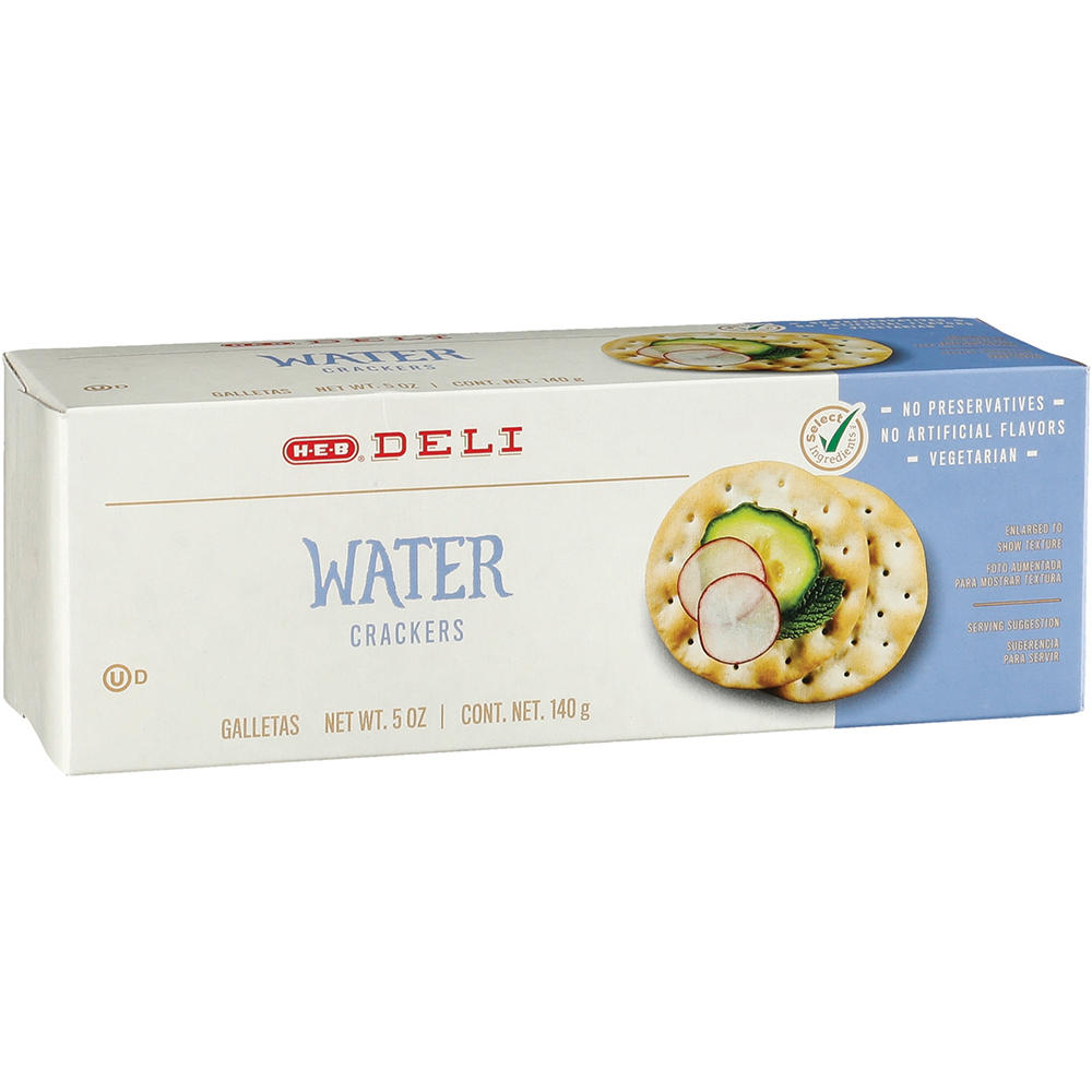 H-E-B Deli Original Water Crackers, 4.4 oz