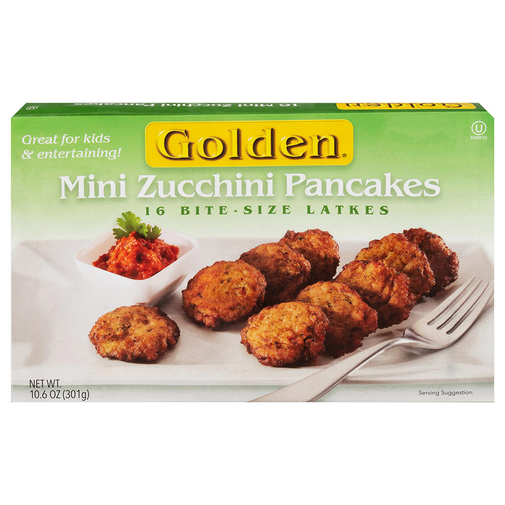 Golden Kosher Mini Zucchini Pancakes Latkes, 16 ct