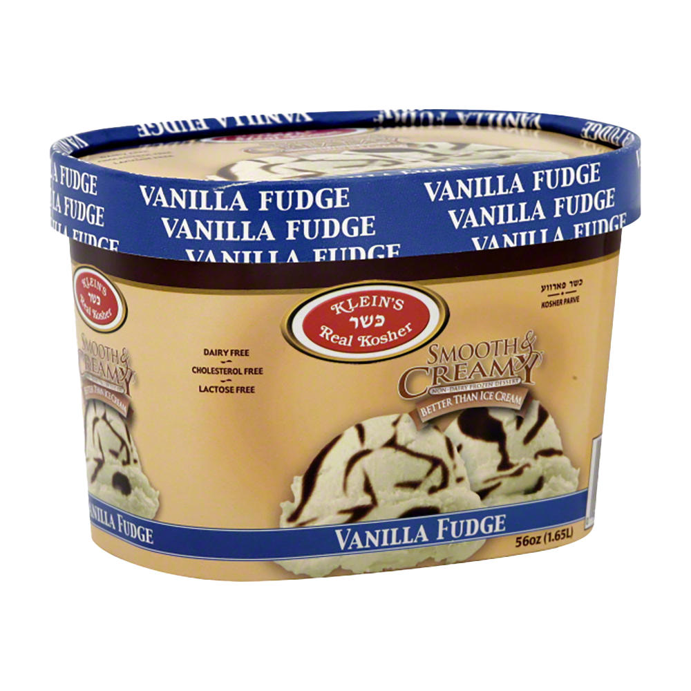 Klein's Kosher Vanilla Fudge Non Dairy Frozen Dessert, 56 oz