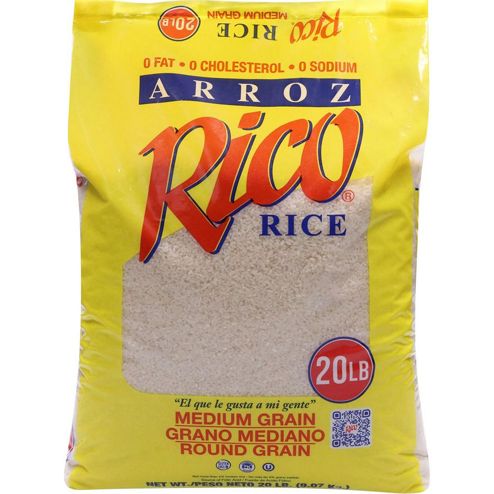 Rico Medium Grain Rice , 20 lb