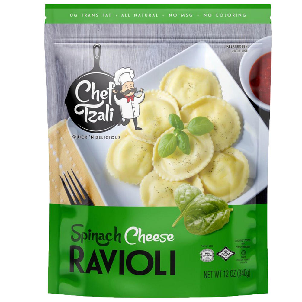 Chef Tzali Kosher Spinach Cheese Ravioli, 12 oz