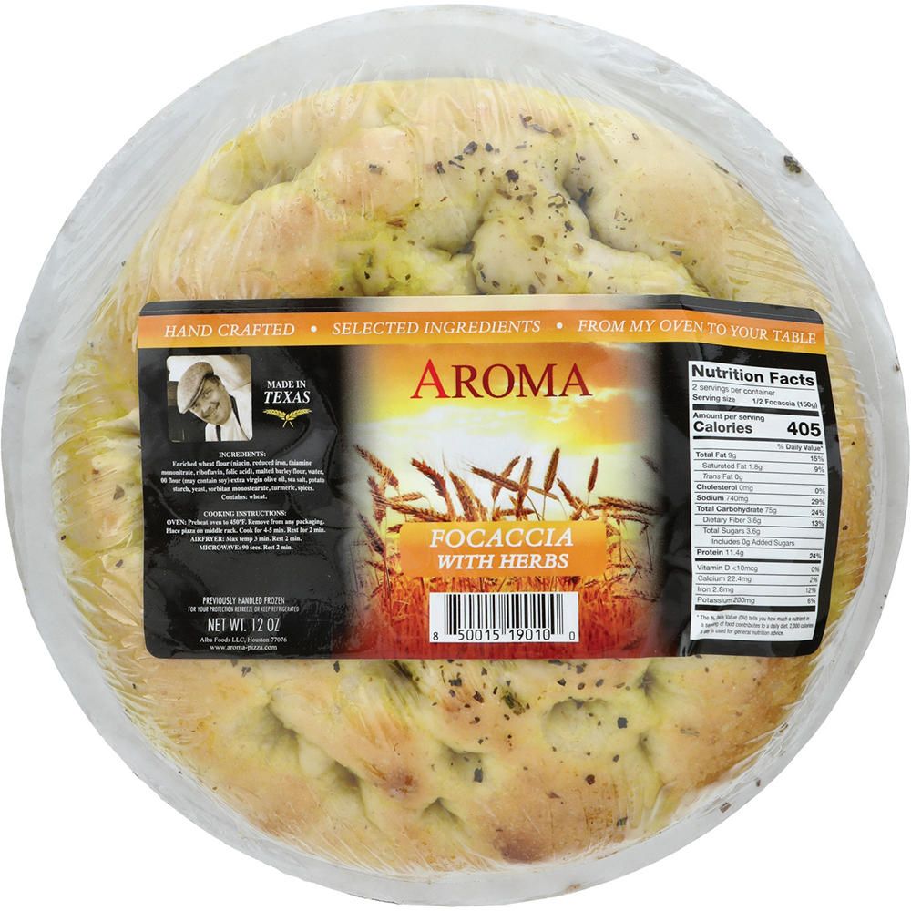 Aroma Focaccia with Herbs Personal Pizza, 12 oz