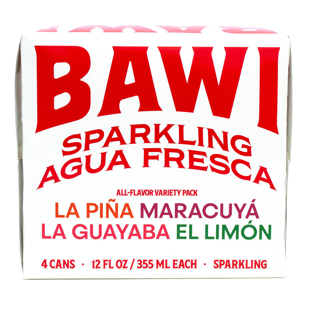 Bawi Sparkling Agua Fresca Variety Pack 4pk Cans, 12 oz