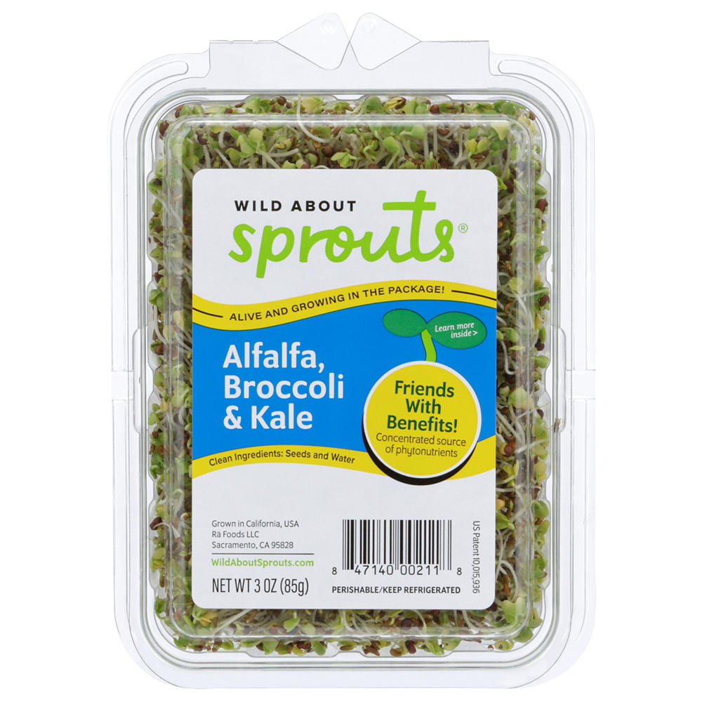 Wild About Sprouts Fresh Alfalfa Broccoli & Kale, 3 oz
