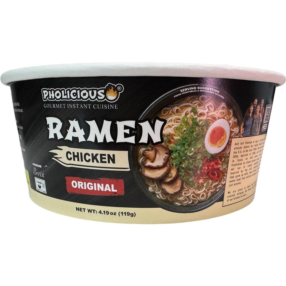 PhoLicious Ramen Original Chicken Noodle Soup, 4.19 oz