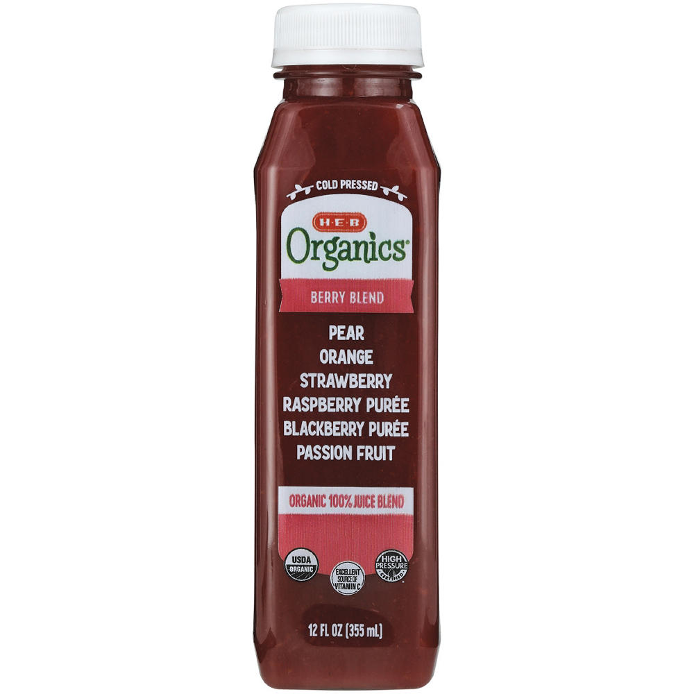 H-E-B Organics Cold-Pressed Juice - Berry Blend, 12 fl oz