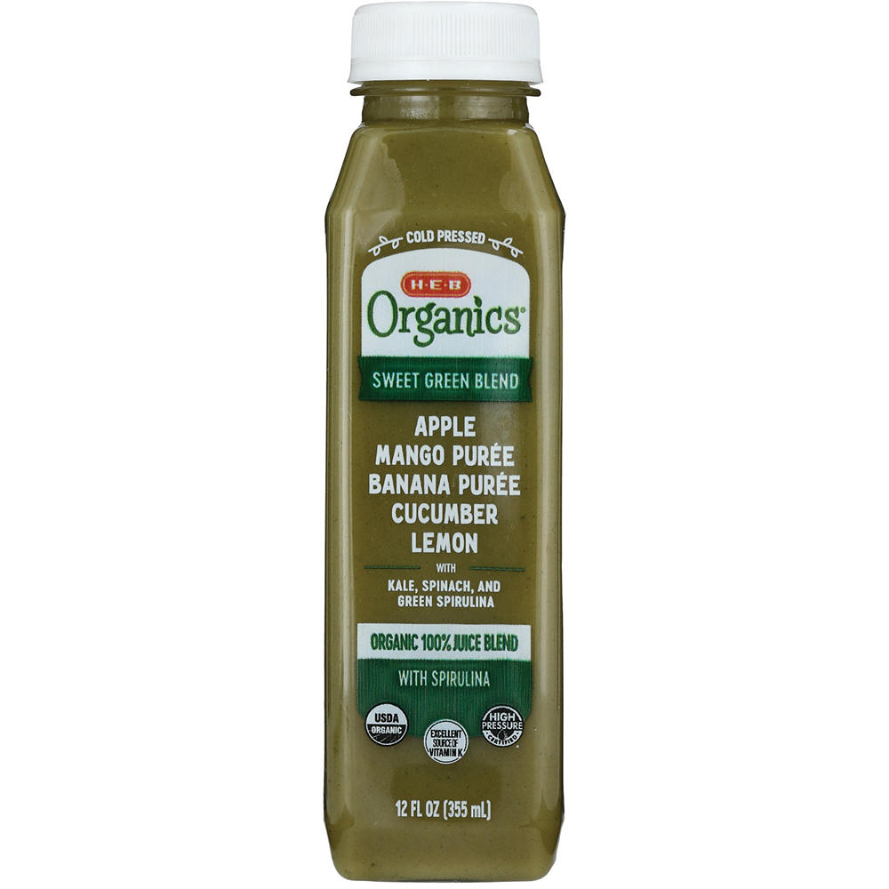 H-E-B Organics Cold-Pressed Juice - Sweet Green Blend, 12 fl oz