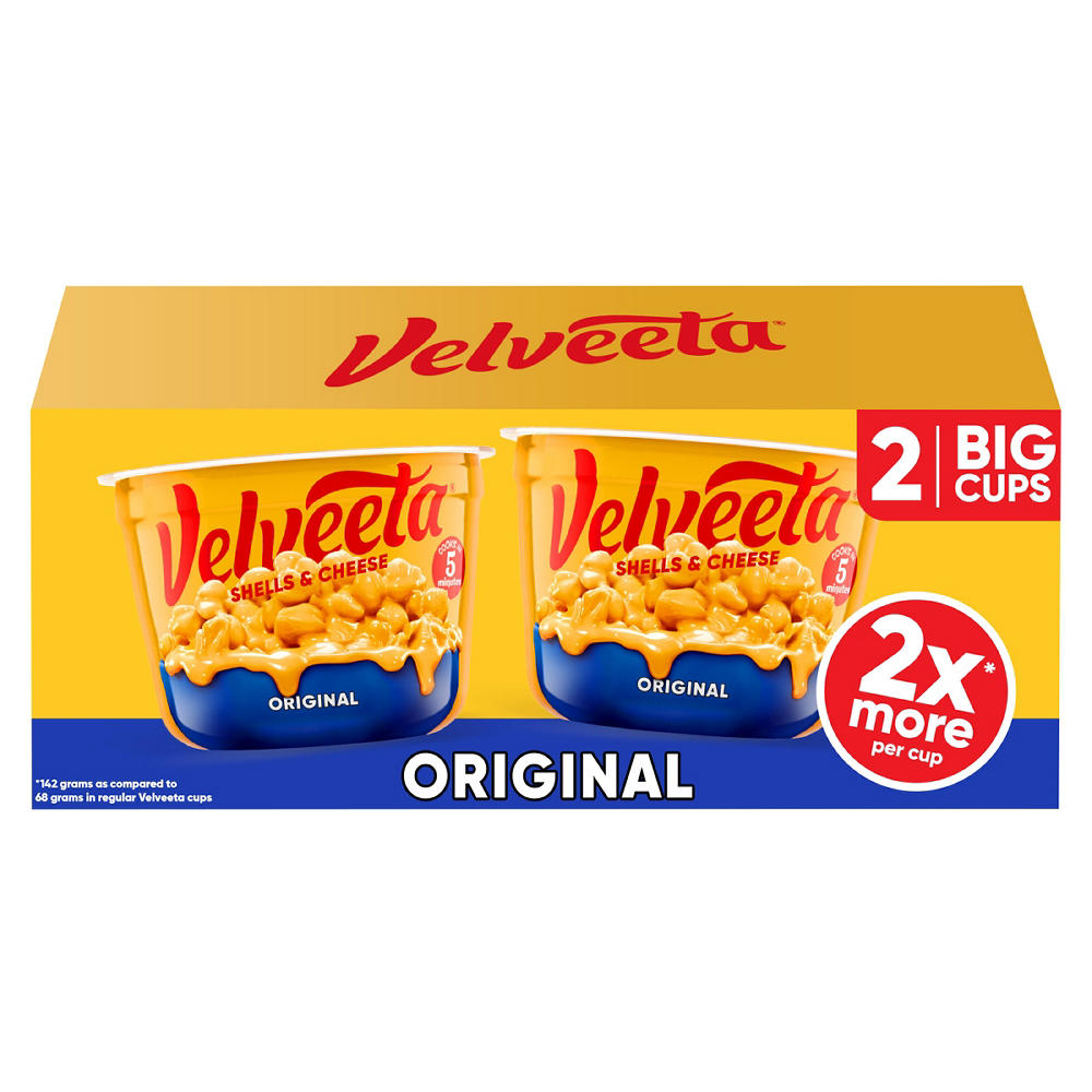 Velveeta Original Shells & Cheese Big Cups, 2 ct