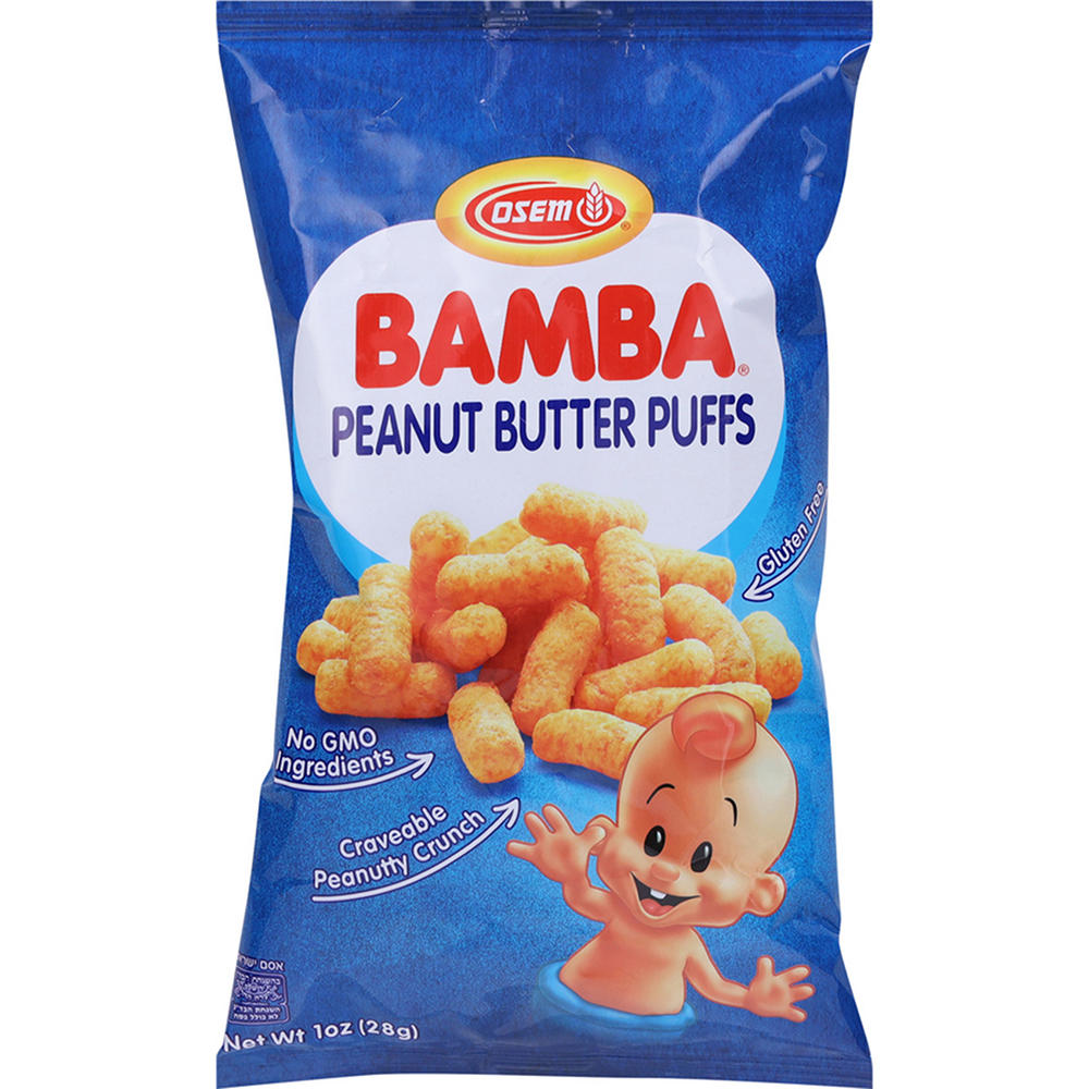 Osem Kosher Bamba Peanut Butter Puffs, 1 oz