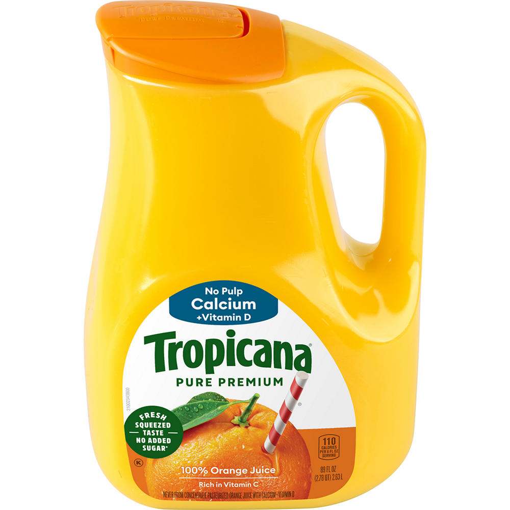 Tropicana Pure Premium No Pulp Orange Juice Calcium & Vitamin D, 89 oz