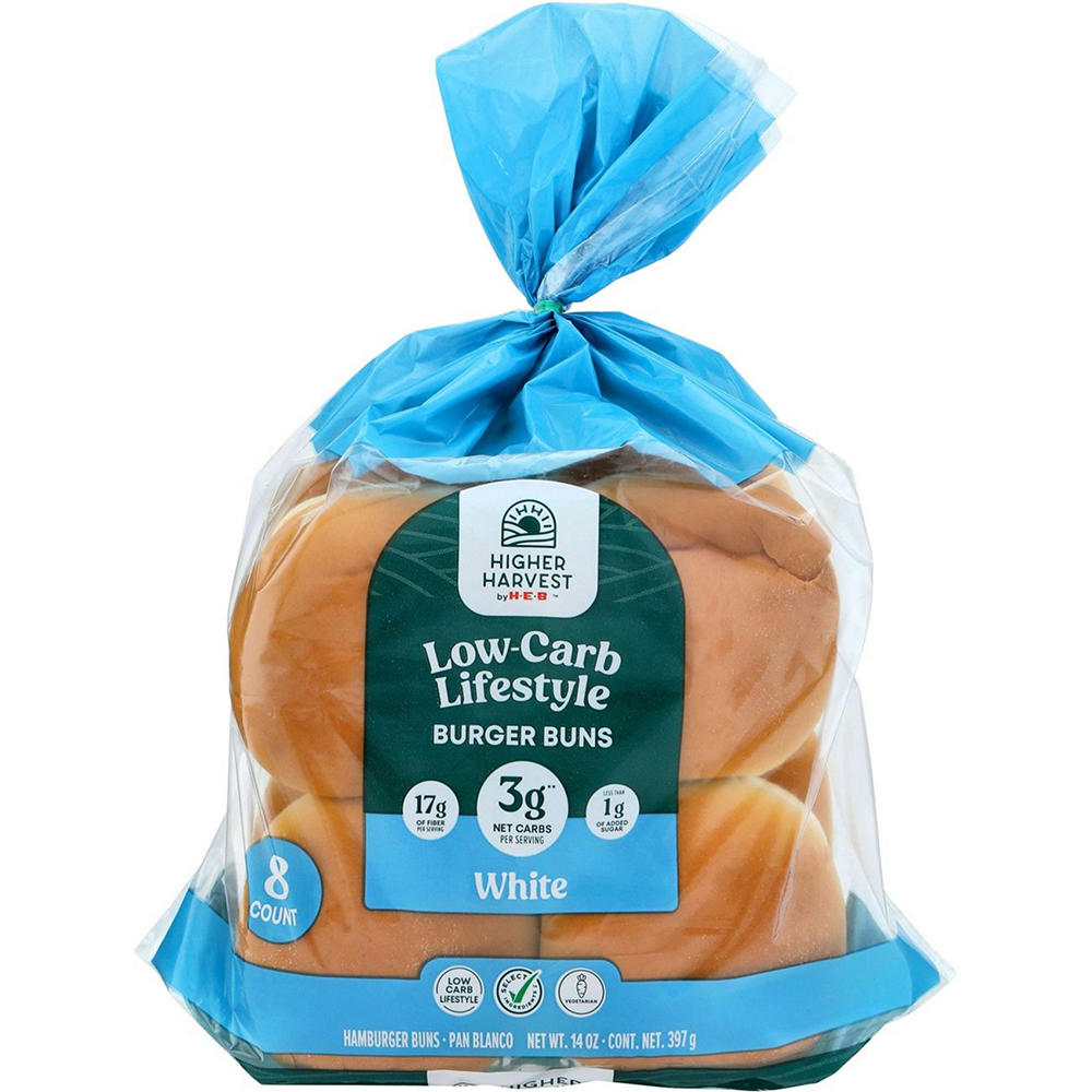 Higher Harvest by H-E-B Low Carb Lifestyle Hamburger Buns, 8 ct