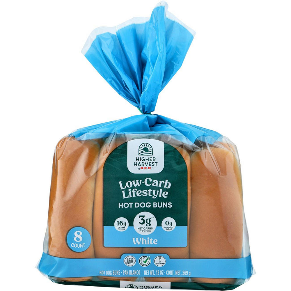 Higher Harvest by H-E-B Low Carb Lifestyle Hot Dog Buns, 8 ct